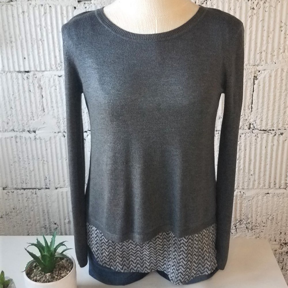 "SALE" Layered Gray Sweater Size S